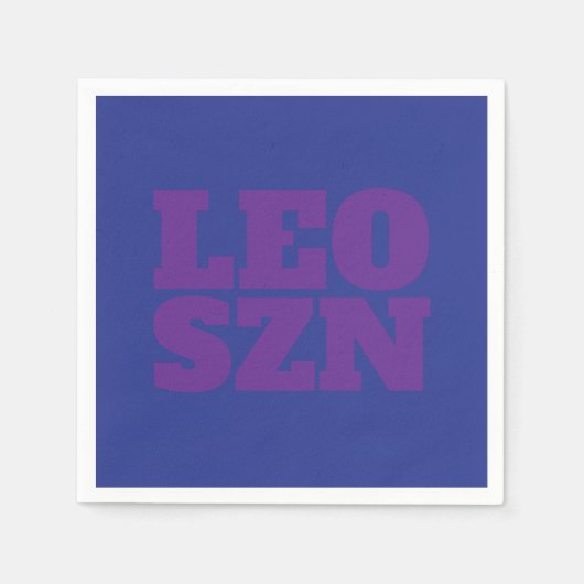 Blue Paars Leo SZN Cool Servet (Voorkant)
