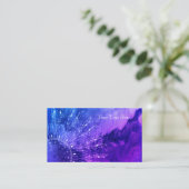 Blue Paars Mandala Clouds Yoga Instructor Visitekaartje (Staand voorkant)