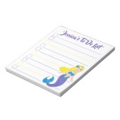 Blue Paars Ocean Mermaid, speciaal aangepast om li Notitieblok (Linkerzijde)