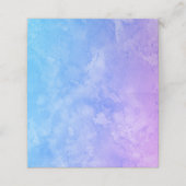 Blue Paars Ombre Bright Waterverf Party Wedding Plaatskaartje (Buitenkant ongevouwen)
