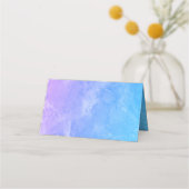 Blue Paars Ombre Bright Waterverf Party Wedding Plaatskaartje (Achterkant)