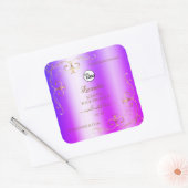 Blue Paars Ombre Gold Product Labels Logo (Envelop)