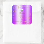 Blue Paars Ombre Gold Product Labels Logo (Tas)
