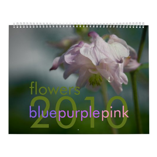 Blue Paars Pink Flowers 2010 Agenda Kalender (Hoes)
