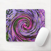 Blue Paars Pink Mums Swirl Mousepad Muismat (Met muis)