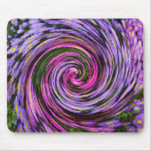 Blue Paars Pink Mums Swirl Mousepad Muismat (Voorkant)