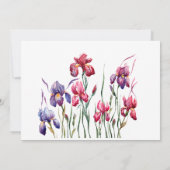 Blue Paars roze Iris Garden Christelijk Weddenscha Kaart (Achterkant)