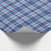 Blue Paars Sparkle Tartan Pset Gingham Pattern Cadeaupapier (Hoek)