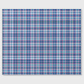 Blue Paars Sparkle Tartan Pset Gingham Pattern Cadeaupapier (Vlak)