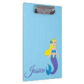 Blue Paars Swimming Ocean Mermaid Personalized Klembord (Rechts)