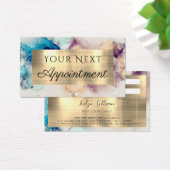 Blue Paars Waterverf Appointment Card Visitekaartje (Bureau)