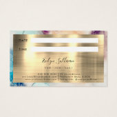 Blue Paars Waterverf Appointment Card Visitekaartje (Achterkant)