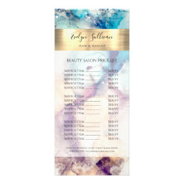 Blue Paars Waterverf Price List Rack Kaart