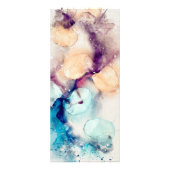 Blue Paars Waterverf Price List Rack Kaart (Achterkant)