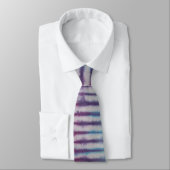 Blue Paars White Tie Dye Necktie Stropdas (Gebonden)