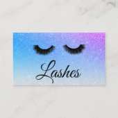 *~* BLUE PAARSE Lashes Extensions Girly Glitter Visitekaartje (Voorkant)