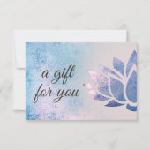 Blue paarse Lotus logo Cadeaubon (Voorkant)