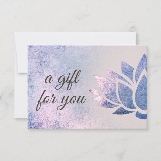 Blue paarse Lotus logo Cadeaubon (Voorkant)