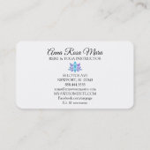 *~* Blue Paarse Lotus Rays Reiki Energy Healing  Visitekaartje (Achterkant)
