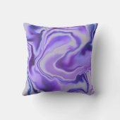 Blue & Paarse Marble Digital Abstracr Art Kussen (Achterkant)