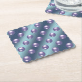 Blue Paarse Parels Onderzetter Set (Gebogen)