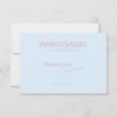 Blue Paarse Small Business Bedankkaart (Voorkant)