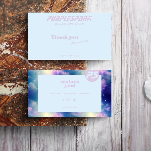 Blue Paarse Small Business Bedankkaart