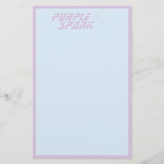 Blue Paarse Small Business Briefpapier (Voorkant)