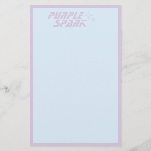 Blue Paarse Small Business Briefpapier (Achterkant)