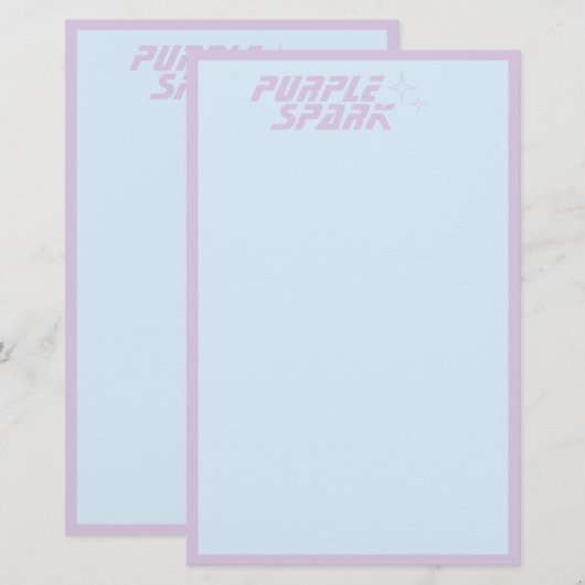 Blue Paarse Small Business Briefpapier (Voorkant / Achterkant)