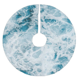 Blue Pacific Ocean Wave Kerstboom Rok