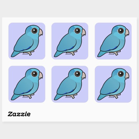 Blue Pacific Parrotlet Vierkante Sticker (Vel)