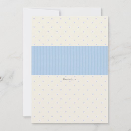 Blue Pacifier Baby shower Invitation Kaart (Achterkant)