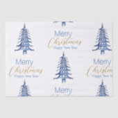 Blue Pagoda Kerstboom Tissue Paper Tissuepapier (Voorkant)
