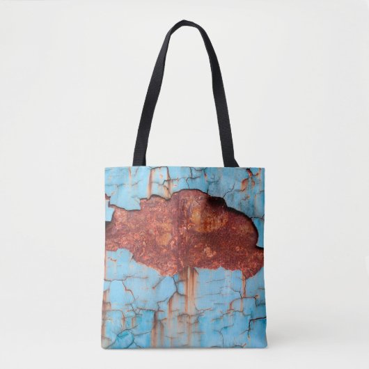 Blue paint and rust texture old, paint, texture, a tote bag (Voorkant)