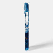 Blue Paint Pour Abstracte Vloeistof Esthetisch Case-Mate iPhone Case (Achterkant / Links)