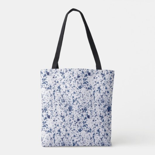 Blue Paint Splash And Splatter Pattern Tote Bag (Achterkant)