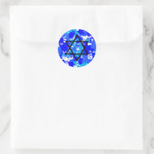 Blue Paint Splatter Jewish Star Ronde Sticker (Tas)