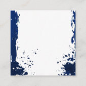 Blue Paint Splatter - Words of Marriage Wisdom - Informatiekaartje (Achterkant)