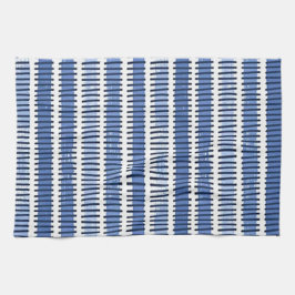 "Blue Paint Strokes" keukenhanddoek