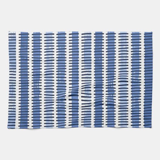 "Blue Paint Strokes" keukenhanddoek (Horizontaal)