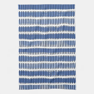 "Blue Paint Strokes" keukenhanddoek