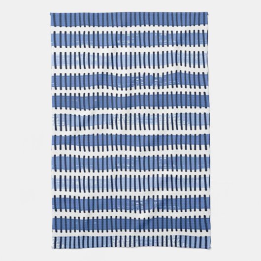 "Blue Paint Strokes" keukenhanddoek (Verticaal)