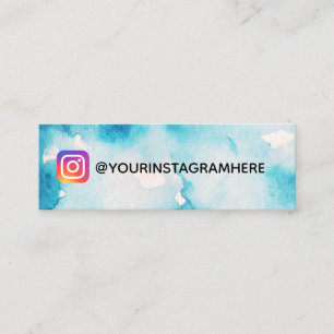 Blue Paint Waterverf Social Media Instagram Mini Visitekaartje