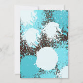 Blue Paintball Party nodigt uit Kaart (Achterkant)