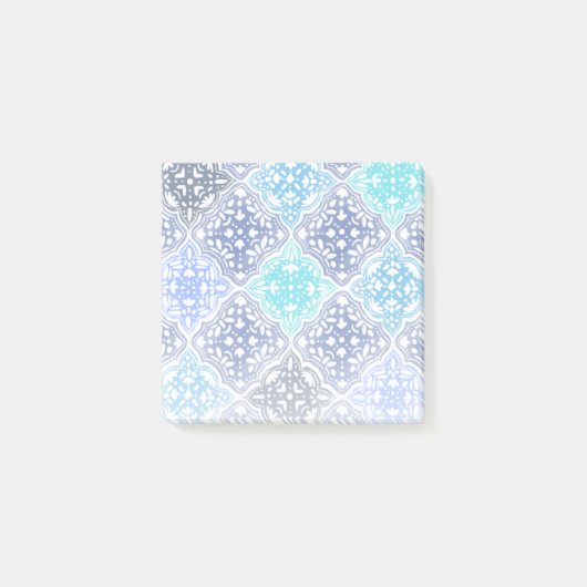 Blue Painted Moroccan Tegel Pattern Post-it® Notes (Voorkant)