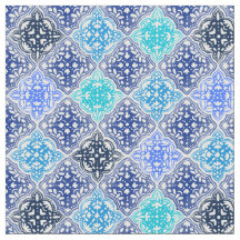 Blue Painted Moroccan Tegel Pattern