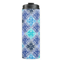 Blue Painted Moroccan Tegel Pattern