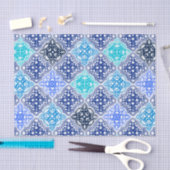 Blue Painted Moroccan Tegel Pattern Tissuepapier (Craft)