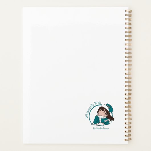 Blue Painted Phoenix Planner / Agenda (Achterkant)